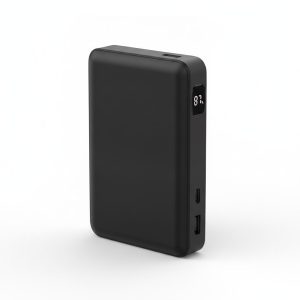 Batterie externe noire 20000 mAh avec ecran LED et ports USB-C
